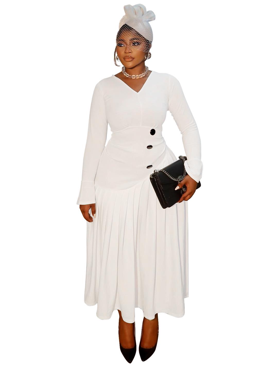 Women s Plus Size V-Neck Pleated Long Dress - Autumn 2025 Collection 5XL білий
Women s Plus Size V-Neck Pleated Long Dress - Autumn 2025 Collection 5XL білий