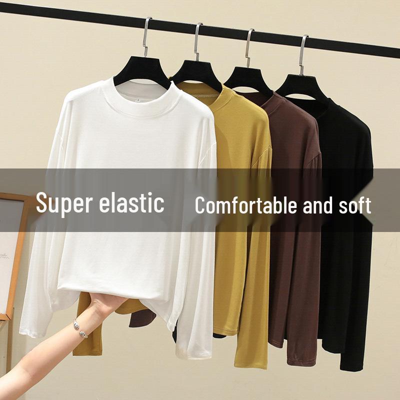Plus Size Slimming Long Sleeve Half-High Collar T-shirt - Autumn/Winter Base Layer for 200/300 Jin XXL чорний
Plus Size Slimming Long Sleeve Half-High Collar T-shirt - Autumn/Winter Base Layer for 200/300 Jin XXL чорний