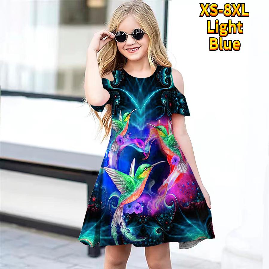 Платья с цветочным принтом благоприятных птиц для девочек, детское вечернее платье с открытыми плечами для девочек, платье принцессы, платье с короткими рукавами для девочек старше 4 лет 160 светло-синий
Платья с цветочным принтом благоприятных птиц для девочек, детское вечернее платье с открытыми плечами для девочек, платье принцессы, платье с короткими рукавами для девочек старше 4 лет 160 светло-синий