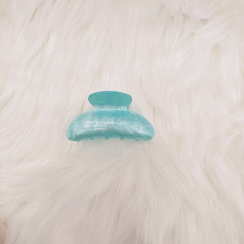 Винтажные заколки для волос для девочек, заколка-коготь, мраморная текстурированная заколка-акула, женские аксессуары для волос светло-синий