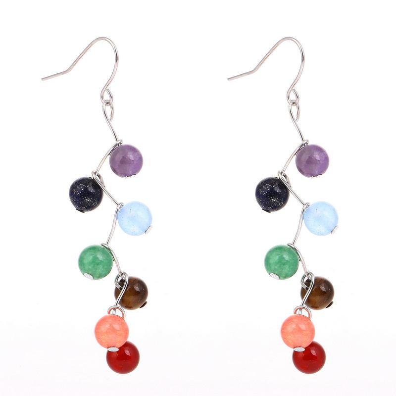 7-Planet Solar System Earrings with Seven-Color Stones and Bent Needle 6mm Beads for Girls
7-Planet Solar System Earrings with Seven-Color Stones and Bent Needle 6mm Beads for Girls