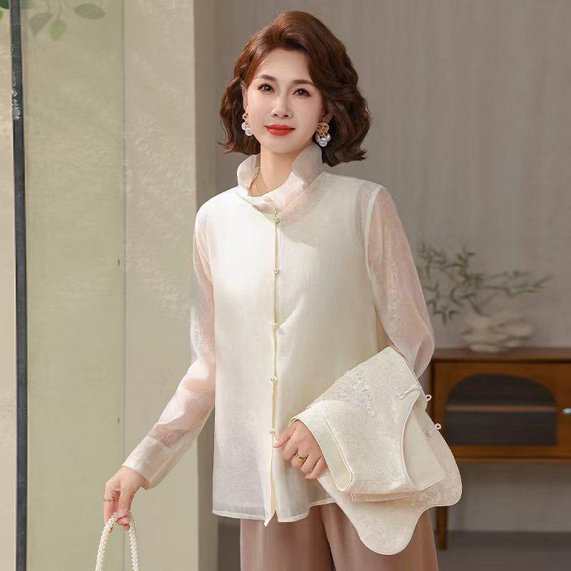 Elegant Summer Set: New Chinese Style Shirt and Wide-Legged Pants for Middle-Aged and Elderly Women 5XL
Elegant Summer Set: New Chinese Style Shirt and Wide-Legged Pants for Middle-Aged and Elderly Women 5XL