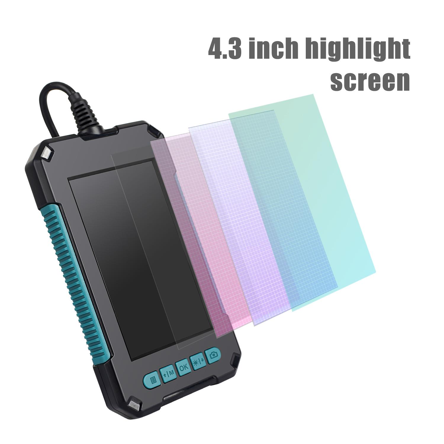 P40 2m Hard Wire 4.3 inch Screen HD 1080P 9-LED Dual Lens Industrial Endoscope Rechargeable Waterproof Inspection Camera Blackish Green
P40 2m Hard Wire 4.3 inch Screen HD 1080P 9-LED Dual Lens Industrial Endoscope Rechargeable Waterproof Inspection Camera Blackish Green