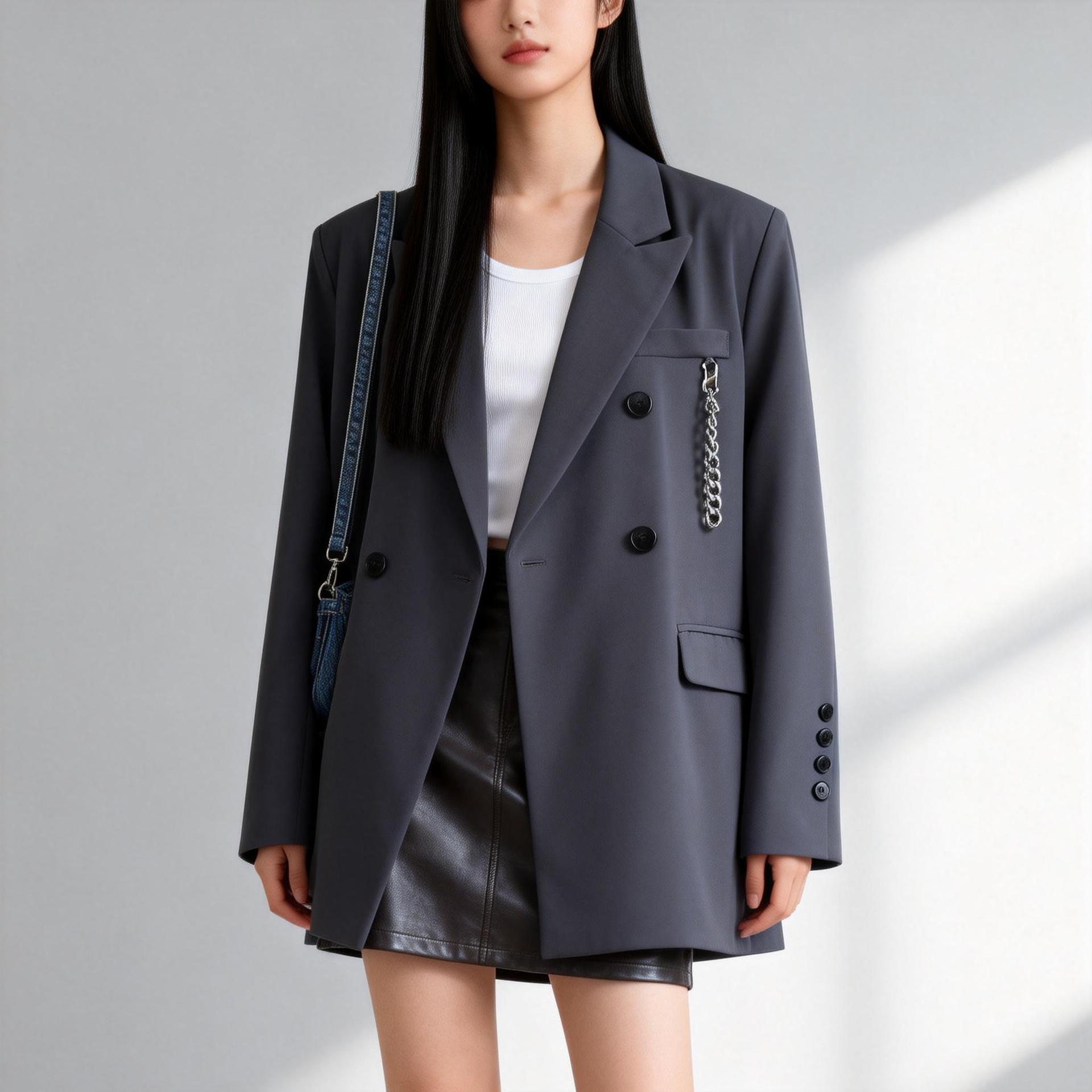 Chic Oversized Slimming Casual Women s Top - Spring/Autumn Trend L up to 140 jin серый
Chic Oversized Slimming Casual Women s Top - Spring/Autumn Trend L up to 140 jin серый