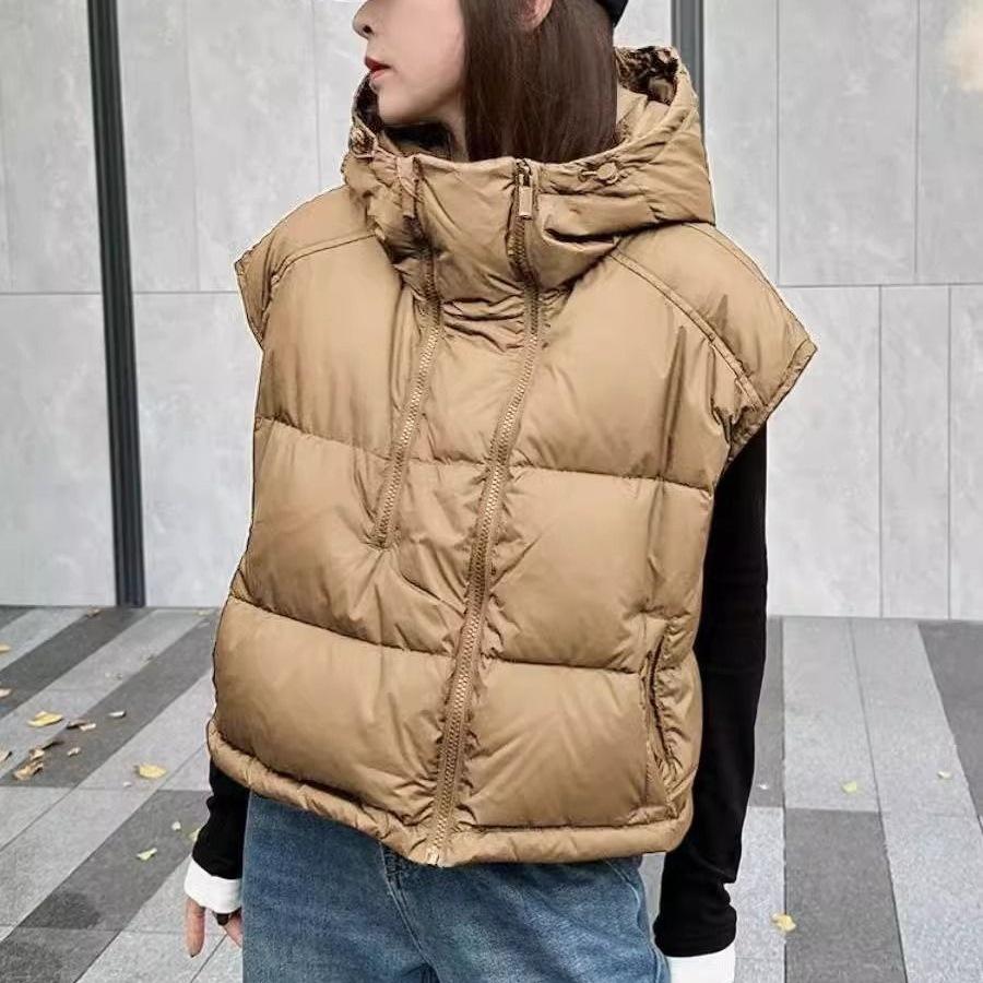 Жилет с капюшоном Жилет Утепленный Двойная молния Пуховый Хлопковый жилет Женский Осенне-зимний Короткая хлопковая куртка Пальто. 4XL
Жилет с капюшоном Жилет Утепленный Двойная молния Пуховый Хлопковый жилет Женский Осенне-зимний Короткая хлопковая куртка Пальто. 4XL