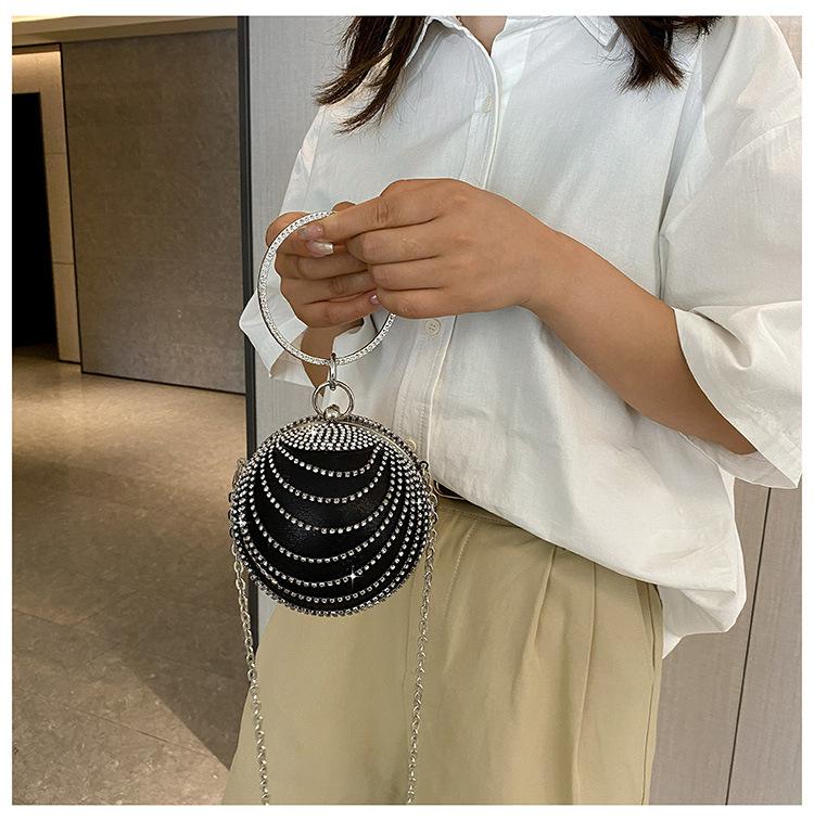 Fashion Diamond-encrusted Evening Bag Small Round Bag For Women Ball Shape Wedding Bag чёрный
Fashion Diamond-encrusted Evening Bag Small Round Bag For Women Ball Shape Wedding Bag чёрный