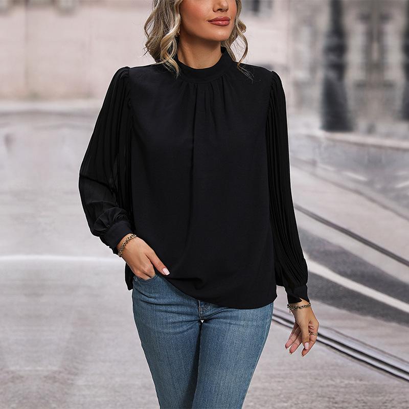 Весенне-осенняя женская рубашка-блузка, однотонная, удобный повседневный пуловер, пригородная рубашка с длинными рукавами S чёрный
Весенне-осенняя женская рубашка-блузка, однотонная, удобный повседневный пуловер, пригородная рубашка с длинными рукавами S чёрный
