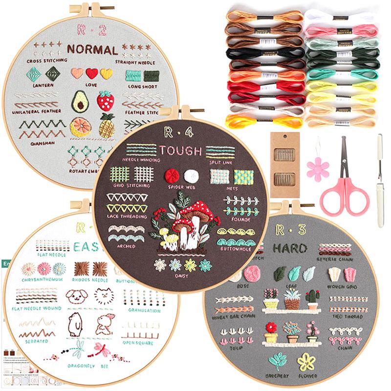 4 Stage Embroidery Kit For Beginners Adults Learn 38Stitches From Instruction Needlepoint Kits For Adults With Stamped Patterns
4 Stage Embroidery Kit For Beginners Adults Learn 38Stitches From Instruction Needlepoint Kits For Adults With Stamped Patterns