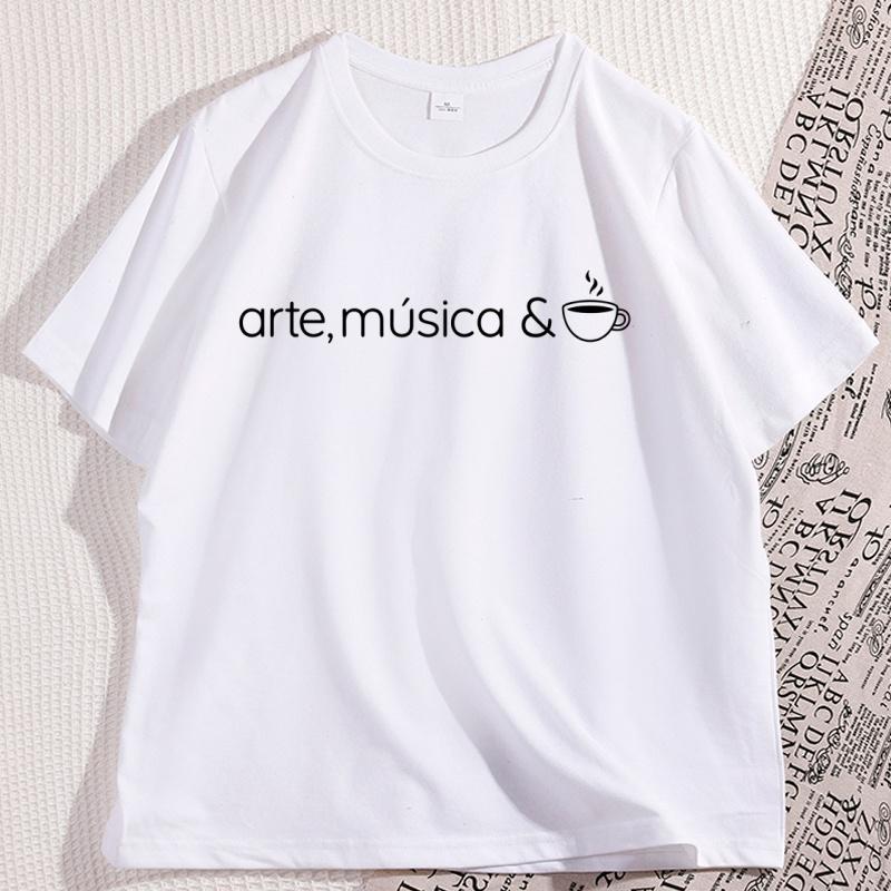 Art Music Coffee Graphic T Shirts in Spanish Latino Artist Musician Coffee Lover TShirt Unisex Women Cotton Short Sleeve Tops 3XL
Art Music Coffee Graphic T Shirts in Spanish Latino Artist Musician Coffee Lover TShirt Unisex Women Cotton Short Sleeve Tops 3XL