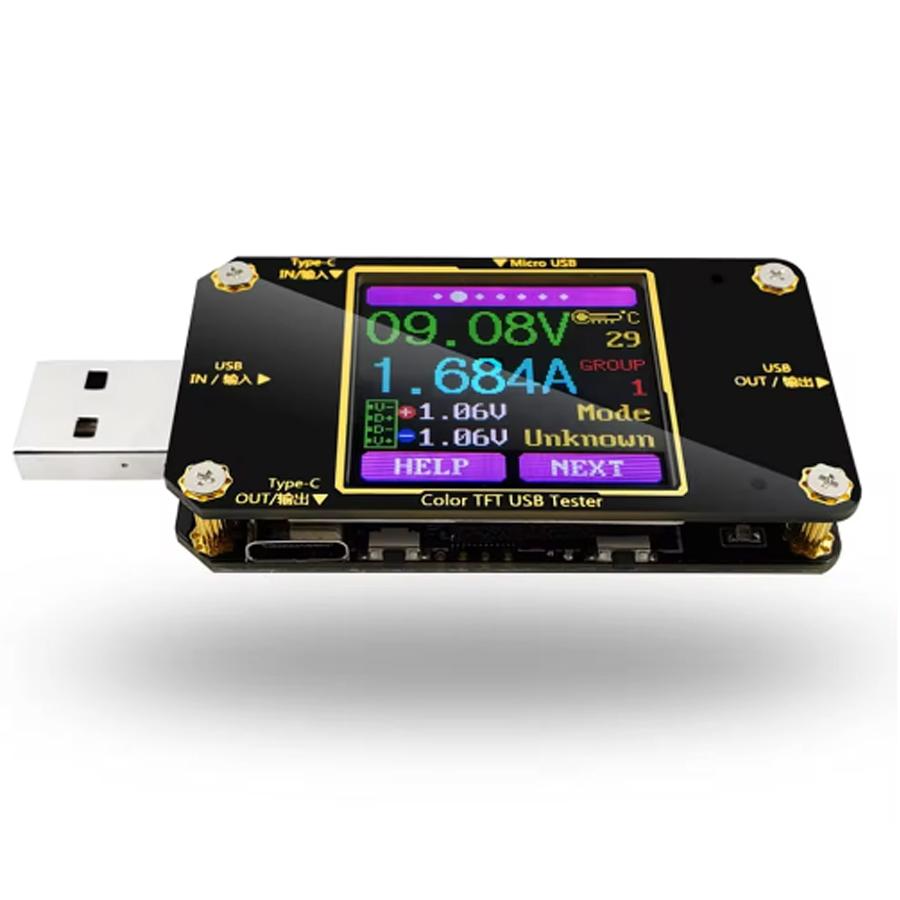 A3 Тестер вимірювання потужності Type-C Монітор струму та напруги USB-тестер безпеки PD Ємність батареї Цифровий кольоровий РК-дисплей Вимірювач чорний
A3 Тестер вимірювання потужності Type-C Монітор струму та напруги USB-тестер безпеки PD Ємність батареї Цифровий кольоровий РК-дисплей Вимірювач чорний