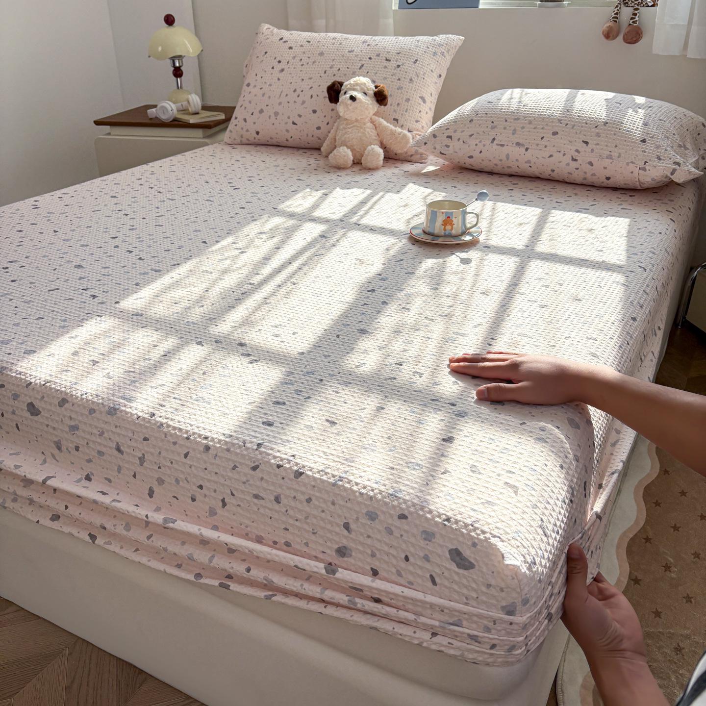 2026 All-Cotton Printed Waffle Fitted Sheet - Single Bed Cover Protector 150x200 cm
2026 All-Cotton Printed Waffle Fitted Sheet - Single Bed Cover Protector 150x200 cm