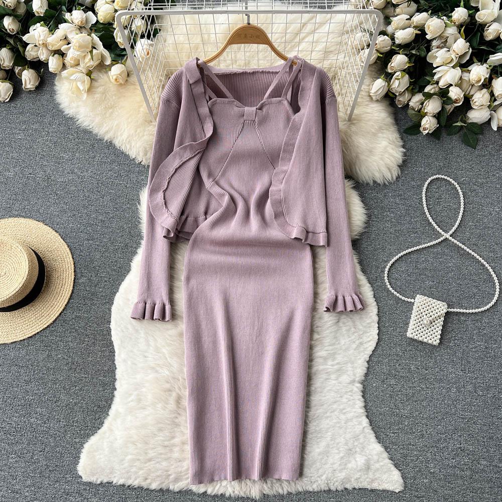 Осенне-зимние модели, повседневный кардиган с длинными рукавами, куртка-кардиган с подтяжками, комплект хип-платья, комплект из двух предметов
Осенне-зимние модели, повседневный кардиган с длинными рукавами, куртка-кардиган с подтяжками, комплект хип-платья, комплект из двух предметов