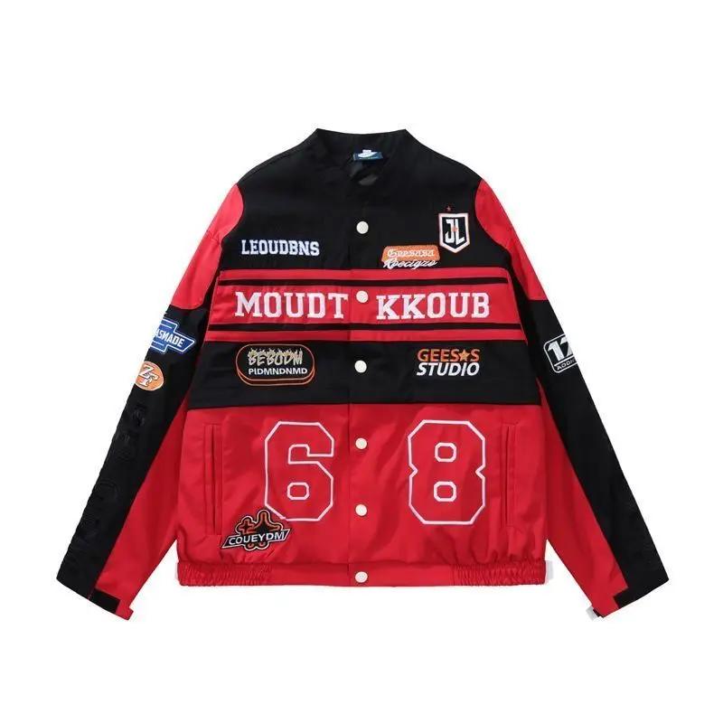 Американская мода съемная мотоциклетная куртка женская одежда ретро хип-хоп свободная пара бейсбольный наряд розовое повседневное пальто L
Американская мода съемная мотоциклетная куртка женская одежда ретро хип-хоп свободная пара бейсбольный наряд розовое повседневное пальто L