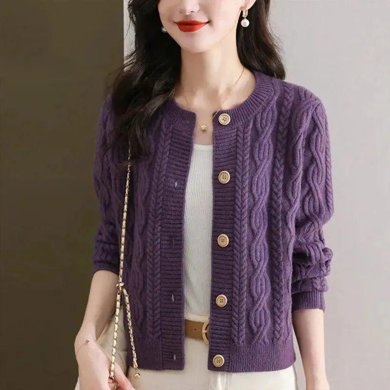 Petite High-Waisted Cable Knit Cropped Cardigan - Spring/Autumn 2025 New Style S (suggested for 90/100 lbs) фіолетовий
Petite High-Waisted Cable Knit Cropped Cardigan - Spring/Autumn 2025 New Style S (suggested for 90/100 lbs) фіолетовий