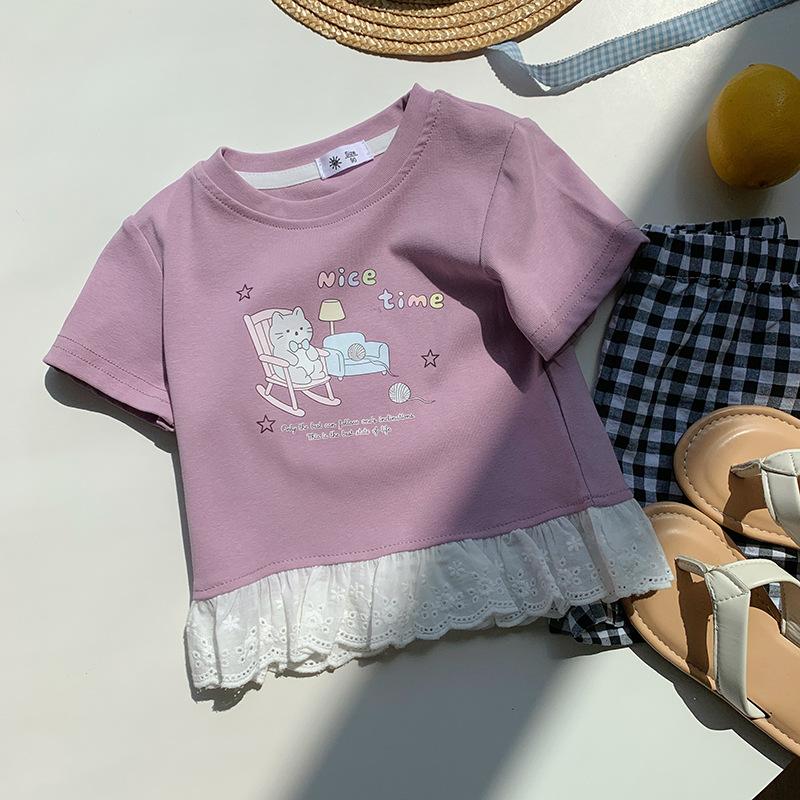 Girls Casual Cotton Short-sleeved T-shirt - Summer Children s Cute Cat Print T-shirt 90cm
Girls Casual Cotton Short-sleeved T-shirt - Summer Children s Cute Cat Print T-shirt 90cm
