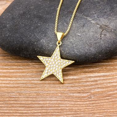 Nidin New Fashion Simple Star Lucky Choker Necklace For Women Elegant Charm Ladies Chain Pendant Romantic Party Birthday Gift
Nidin New Fashion Simple Star Lucky Choker Necklace For Women Elegant Charm Ladies Chain Pendant Romantic Party Birthday Gift