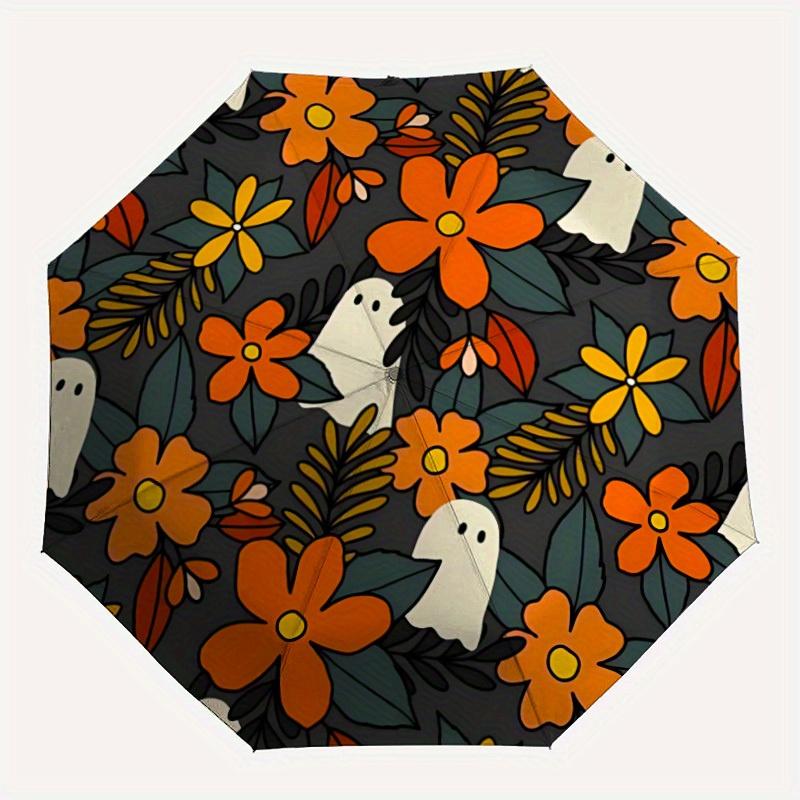 1pc Ghost Floral Automatic Open/close Folding Compact Umbrella, 8-Rib Sturdy Canopy, Lightweight Portable, Everyday Use, Gift, Outdoor Umbrella, Trave
1pc Ghost Floral Automatic Open/close Folding Compact Umbrella, 8-Rib Sturdy Canopy, Lightweight Portable, Everyday Use, Gift, Outdoor Umbrella, Trave