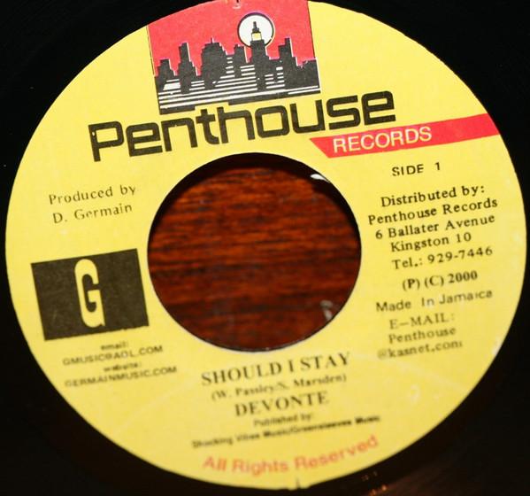 7inch Record DEVONTE - Should I Stay none Penthouse Recor 2000 Jamaica Reggae, Ska & Dub Used
7inch Record DEVONTE - Should I Stay none Penthouse Recor 2000 Jamaica Reggae, Ska & Dub Used