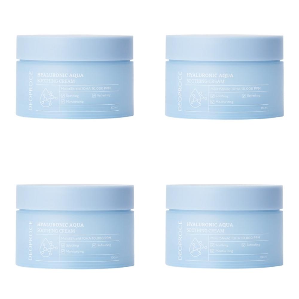 Deoproce Hyaluronic Aqua Soothing Cream 100 мл*1шт/2шт/4шт 4Pcs
Deoproce Hyaluronic Aqua Soothing Cream 100 мл*1шт/2шт/4шт 4Pcs