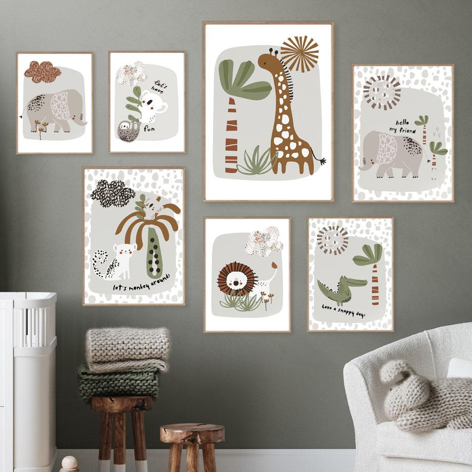 Boho Elephant Giraffe Leopard Lion Crocodile Wall Art Mural Canvas Painting Posters Prints Wall Pictures Baby Kids Room Decor 21cm×30cm NoFrame
Boho Elephant Giraffe Leopard Lion Crocodile Wall Art Mural Canvas Painting Posters Prints Wall Pictures Baby Kids Room Decor 21cm×30cm NoFrame