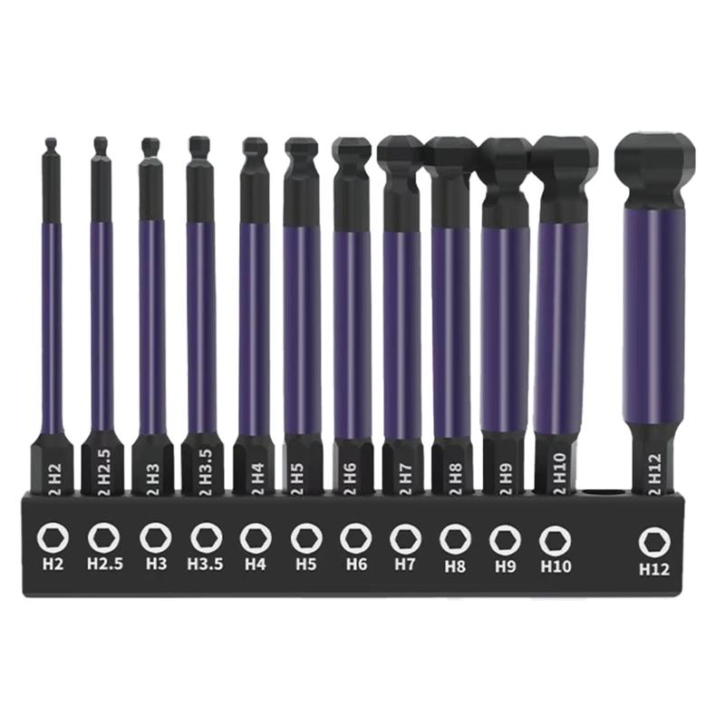 Fresh Hexagonal Screwdriver Bit 12Pcs 75Mm Ball End 1/4 Inch Hex Shank Alloy Steel High Hardness Magnetic
Fresh Hexagonal Screwdriver Bit 12Pcs 75Mm Ball End 1/4 Inch Hex Shank Alloy Steel High Hardness Magnetic