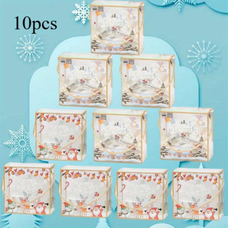 10pcs, Clear Christmas Gift Boxes with Rope Handles, Reindeer and Christmas Tree Designs, Ideal for Holiday Treats and Gifts, Seasonal Supplies Pack of 10
10pcs, Clear Christmas Gift Boxes with Rope Handles, Reindeer and Christmas Tree Designs, Ideal for Holiday Treats and Gifts, Seasonal Supplies Pack of 10