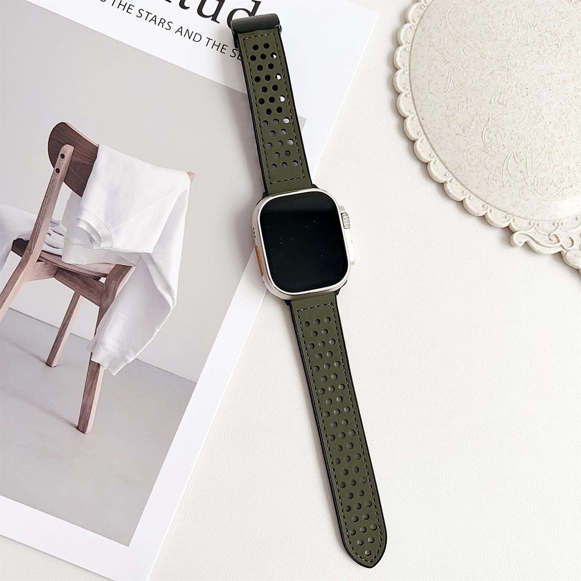 Watch Band For Apple Watch Series 10 Ultra 9 8 7 SE 6 5 4 3 2 1 46mm 49mm 45mm 44mm 42mm Magnetic Buckle Perforated Silicone Strap Midnight Blue
Watch Band For Apple Watch Series 10 Ultra 9 8 7 SE 6 5 4 3 2 1 46mm 49mm 45mm 44mm 42mm Magnetic Buckle Perforated Silicone Strap Midnight Blue