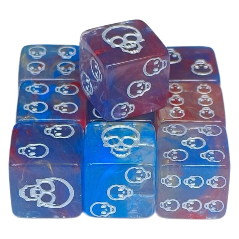 10Pcs Acrylic Six Sided Dices Set Skull Pattern Table Game Dices Round Corner Role Playing Dices Board Game Accessories синій
10Pcs Acrylic Six Sided Dices Set Skull Pattern Table Game Dices Round Corner Role Playing Dices Board Game Accessories синій