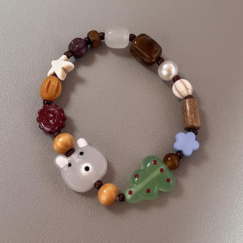 Adjustable Cute Ceramic Beaded Charm Bracelet Christmas Santa & Tree Design for Women And Girls New Year Party Jewelry Gift
Adjustable Cute Ceramic Beaded Charm Bracelet Christmas Santa & Tree Design for Women And Girls New Year Party Jewelry Gift