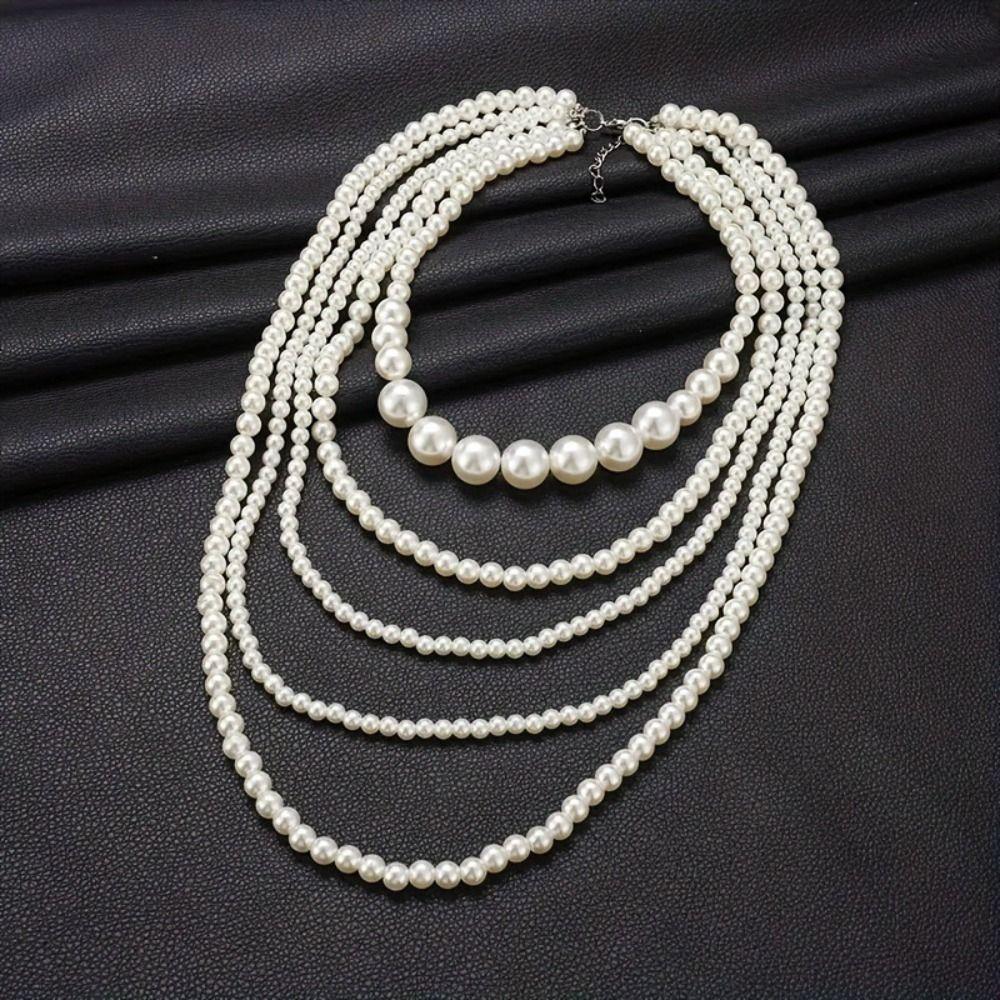 Charms Multi Layer Necklaces Sweet Exaggerated Necklaces Elegant Pearl Beaded Necklaces Party
Charms Multi Layer Necklaces Sweet Exaggerated Necklaces Elegant Pearl Beaded Necklaces Party