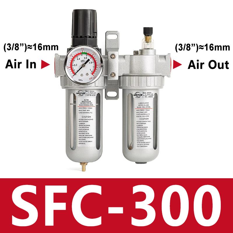 SFC-400 SFC-300 SFC-200 Air Compressor Air Filter Regulator Oil Water Separator Trap Filter Regulator Valve Automatic Drain 1 Set
SFC-400 SFC-300 SFC-200 Air Compressor Air Filter Regulator Oil Water Separator Trap Filter Regulator Valve Automatic Drain 1 Set