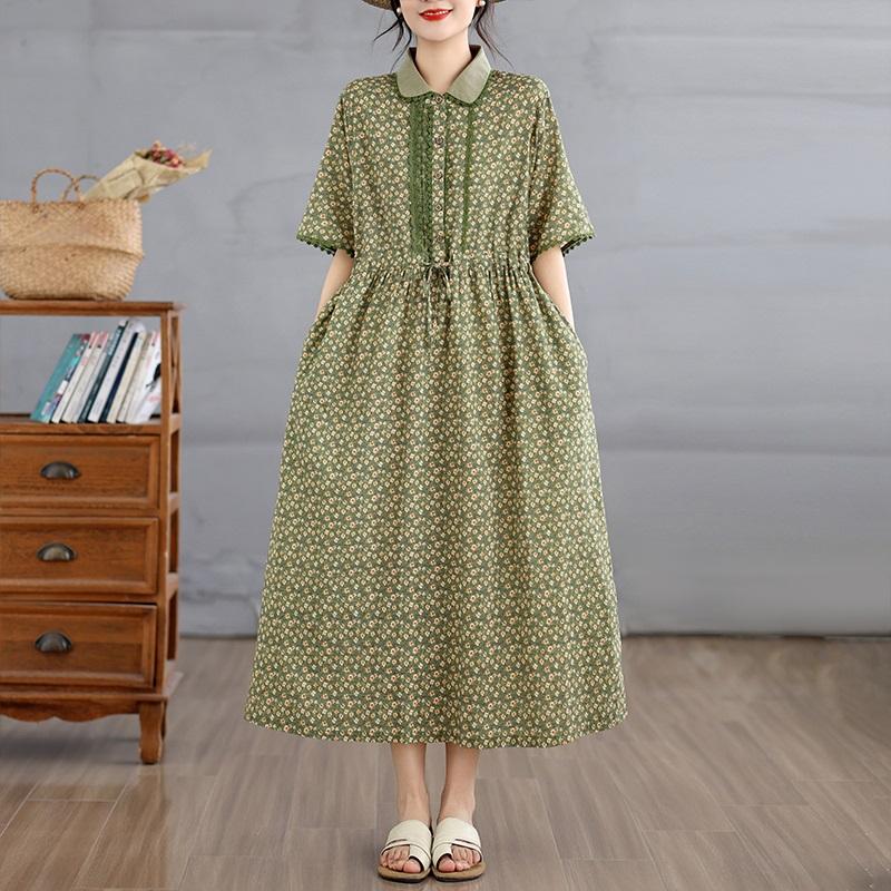Short sleeve Plus size Cotton Linen vintage floral new in dresses for women casual loose long summer dress светло-зеленый
Short sleeve Plus size Cotton Linen vintage floral new in dresses for women casual loose long summer dress светло-зеленый