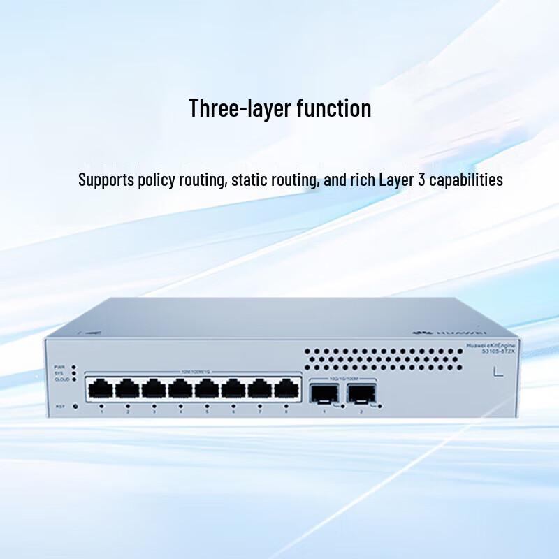Huawei KunLing S310S-8T2X Layer 3 Managed Switch
Huawei KunLing S310S-8T2X Layer 3 Managed Switch