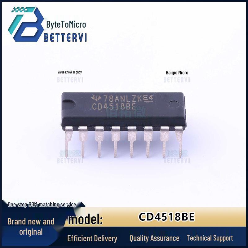 Authentic CD4518BE DIP-16 Counter/Frequency Divider, 3V-18V Operating Voltage
Authentic CD4518BE DIP-16 Counter/Frequency Divider, 3V-18V Operating Voltage