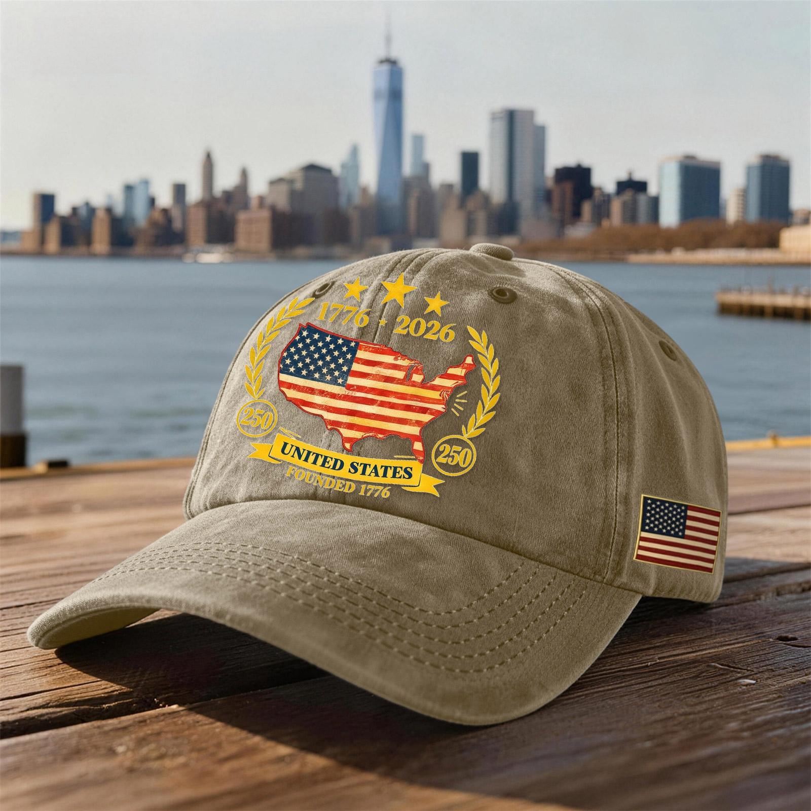 States 250th Anniversary Baseball Adjustable Embroidered Hat USA Map Flag Design 1776 to 2026 Casual Style for Men and Women One Size хакі
States 250th Anniversary Baseball Adjustable Embroidered Hat USA Map Flag Design 1776 to 2026 Casual Style for Men and Women One Size хакі
