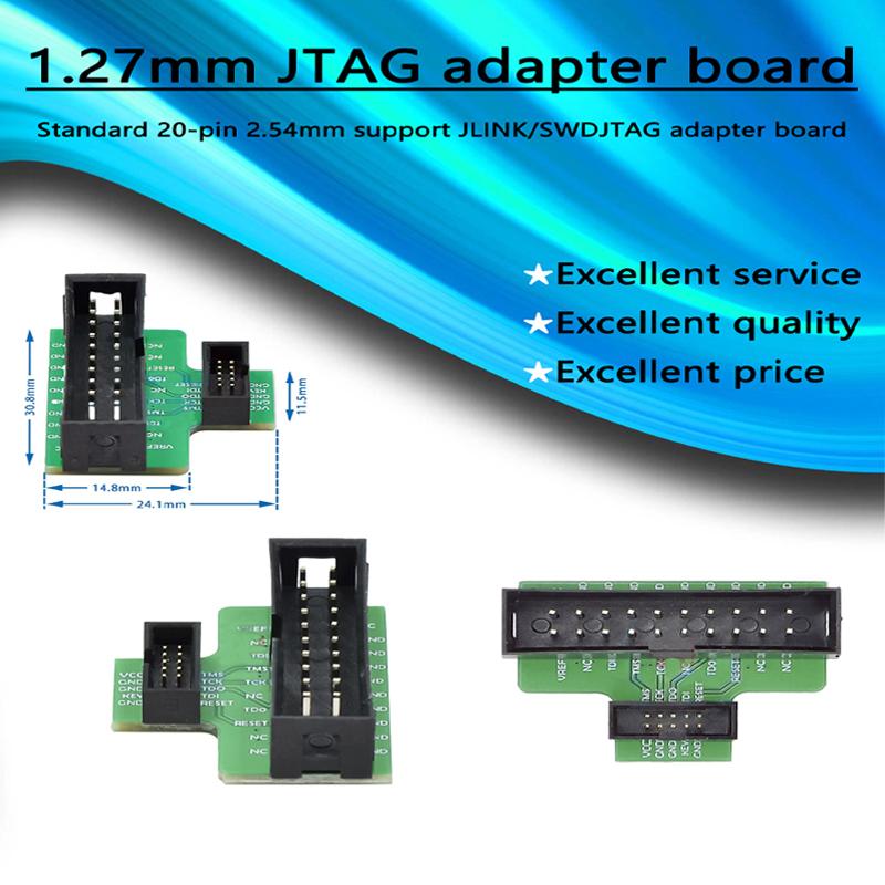 1.27mm JTAG adapter board standard 20-pin 2.54mm to 10-pin 1.27mm support JLINK/SWD Model 1
1.27mm JTAG adapter board standard 20-pin 2.54mm to 10-pin 1.27mm support JLINK/SWD Model 1