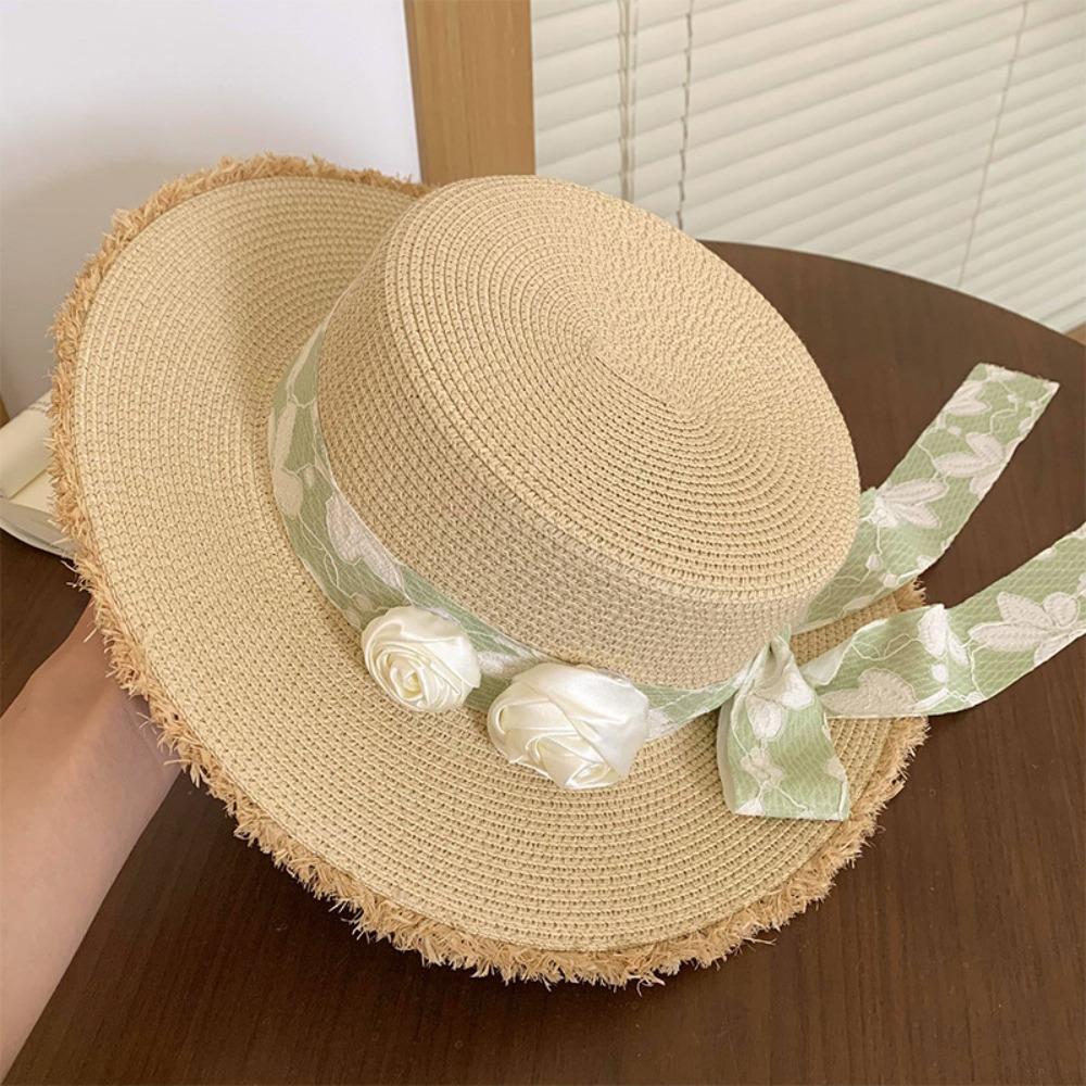 French Style Straw Woven Hat Flat Top Sunscreen Hat Sunshade Women s Sun Hat Ladies хакі
French Style Straw Woven Hat Flat Top Sunscreen Hat Sunshade Women s Sun Hat Ladies хакі