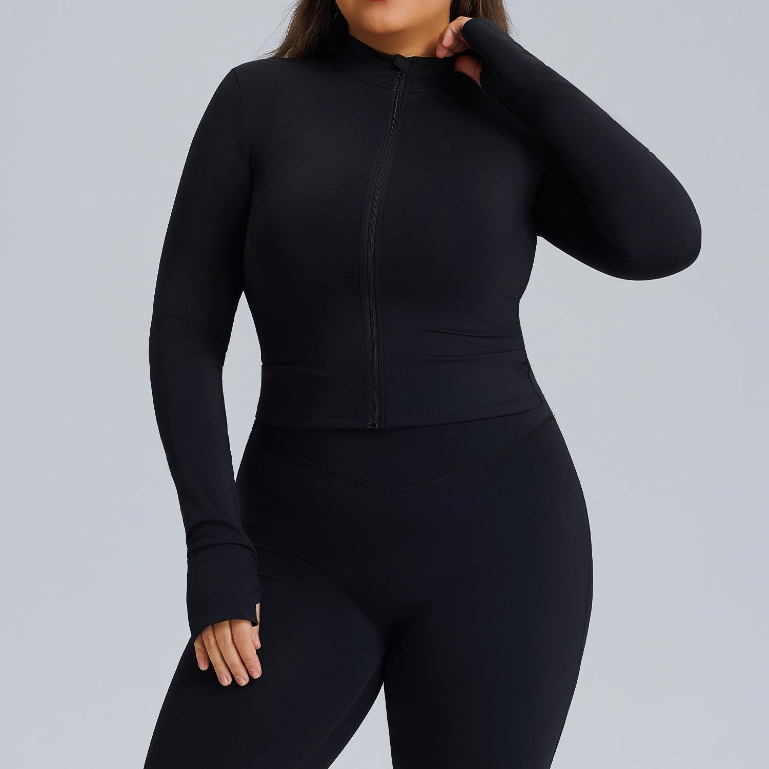 Plus Size Yoga Jacket: Women s Long Sleeve Zipper Cardigan for Outdoor Fitness and Running L чорний
Plus Size Yoga Jacket: Women s Long Sleeve Zipper Cardigan for Outdoor Fitness and Running L чорний