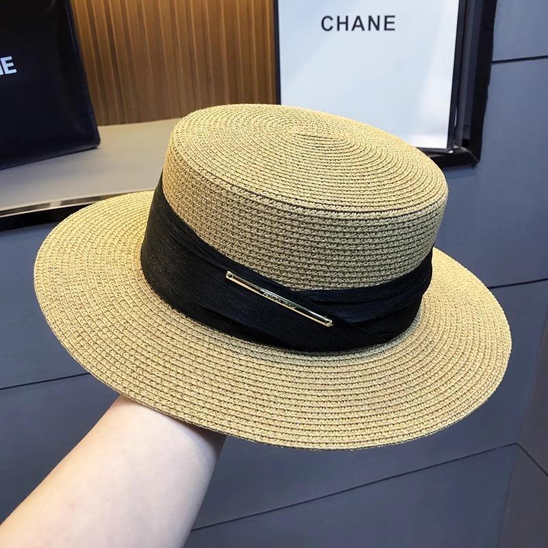 Fashion British flat top straw hat women s summer flat brim top hat seaside sunshade beach hat sun protection Adjustable хакі
Fashion British flat top straw hat women s summer flat brim top hat seaside sunshade beach hat sun protection Adjustable хакі