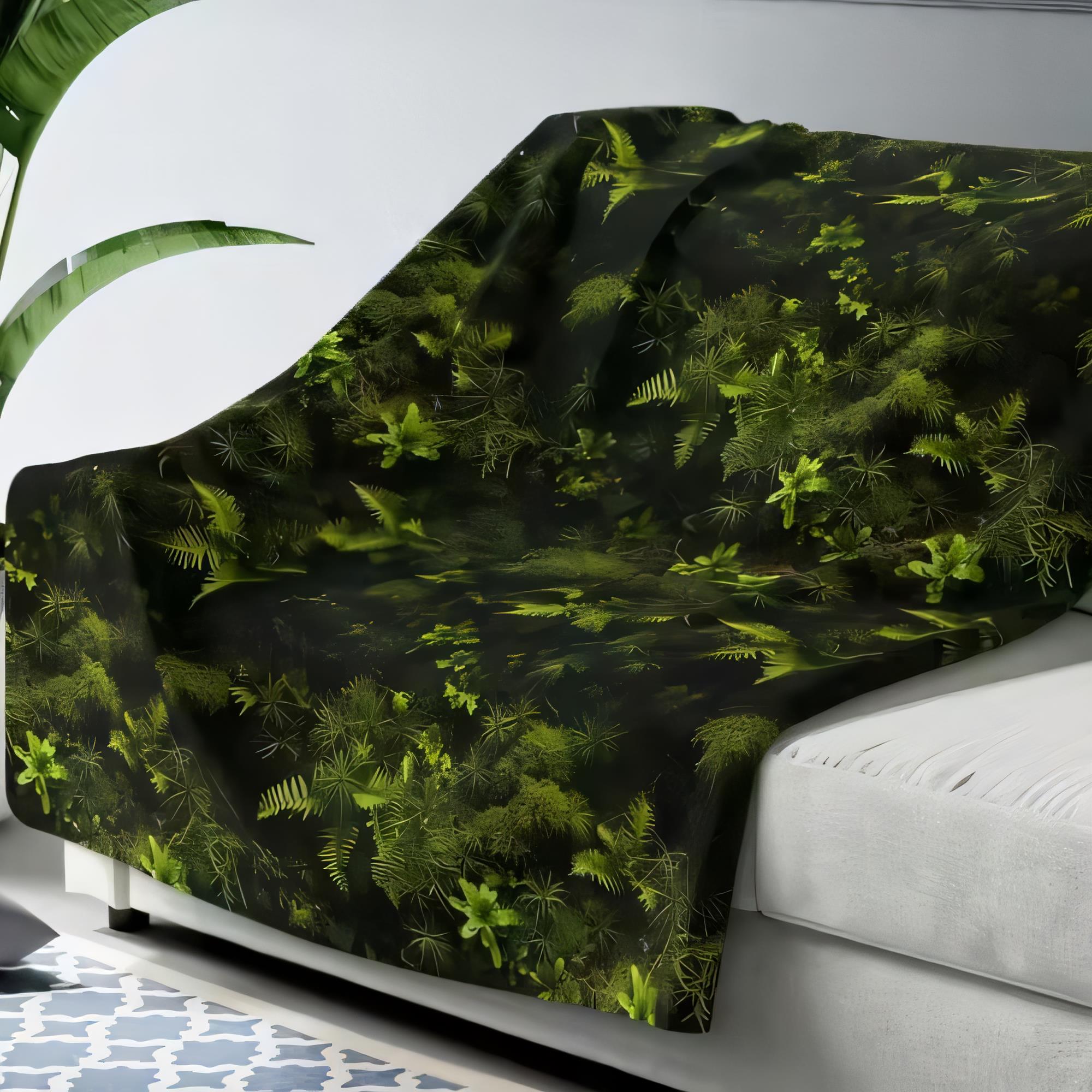 Luxurious Dark Green Fern Pattern Throw Blanket for Couch Soft Sofa Cover Cozy Indoor Decoration Natural Theme with Lush Foliage 75cmx90cm
Luxurious Dark Green Fern Pattern Throw Blanket for Couch Soft Sofa Cover Cozy Indoor Decoration Natural Theme with Lush Foliage 75cmx90cm