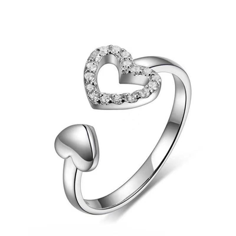 European-American Fashion Heart Zircon Open Ring: Versatile, Hollow, Heart-Shaped Design for Women Adjustable платиновый
European-American Fashion Heart Zircon Open Ring: Versatile, Hollow, Heart-Shaped Design for Women Adjustable платиновый