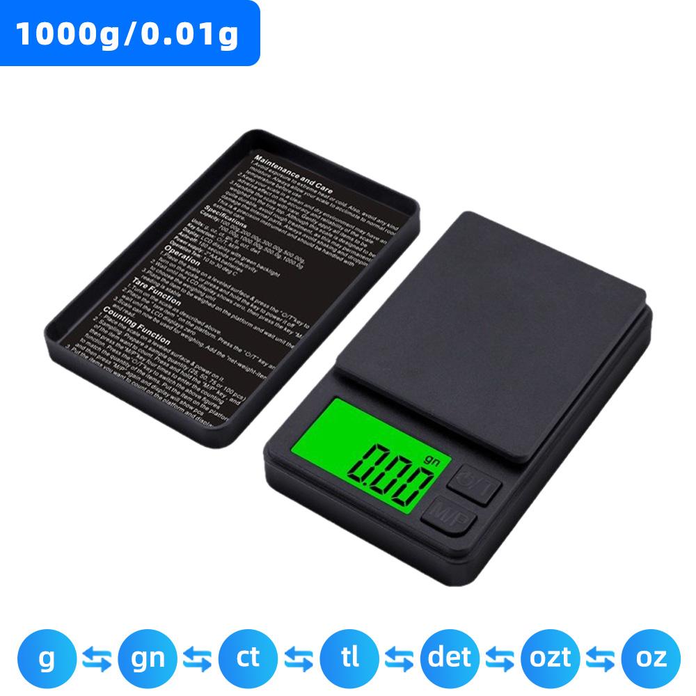 1000 г/0,1 г электронные кухонные весы точные карманные мини ювелирные весы грамм с подсветкой и крышкой калибровка кофейные весы