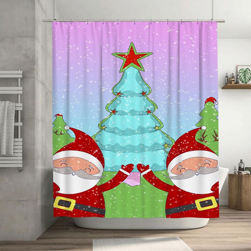 Tuniu Festive Santa Claus Christmas Bathroom Shower Curtain Set Waterproof Holiday Decor W60H190(CM)-1 Pcs
Tuniu Festive Santa Claus Christmas Bathroom Shower Curtain Set Waterproof Holiday Decor W60H190(CM)-1 Pcs