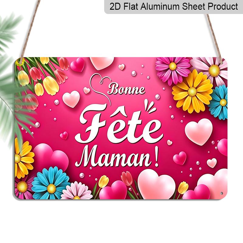 2D Flat, 1pc Bonne Fête Maman! French Mother s Day Plaque, 12 ×8 - Colorful Floral & Heart Decor Sign, Pink - Aluminium Wall Hanging Decoration 20*30cm
2D Flat, 1pc Bonne Fête Maman! French Mother s Day Plaque, 12 ×8 - Colorful Floral & Heart Decor Sign, Pink - Aluminium Wall Hanging Decoration 20*30cm