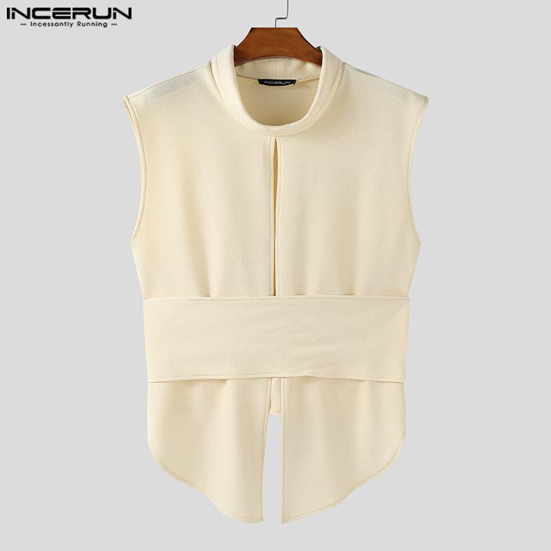 INCERUN Men Stand Neck Sleeveless Back Lace-up Waist Cutout Splits Tank Tops 5XL абрикосовий
INCERUN Men Stand Neck Sleeveless Back Lace-up Waist Cutout Splits Tank Tops 5XL абрикосовий