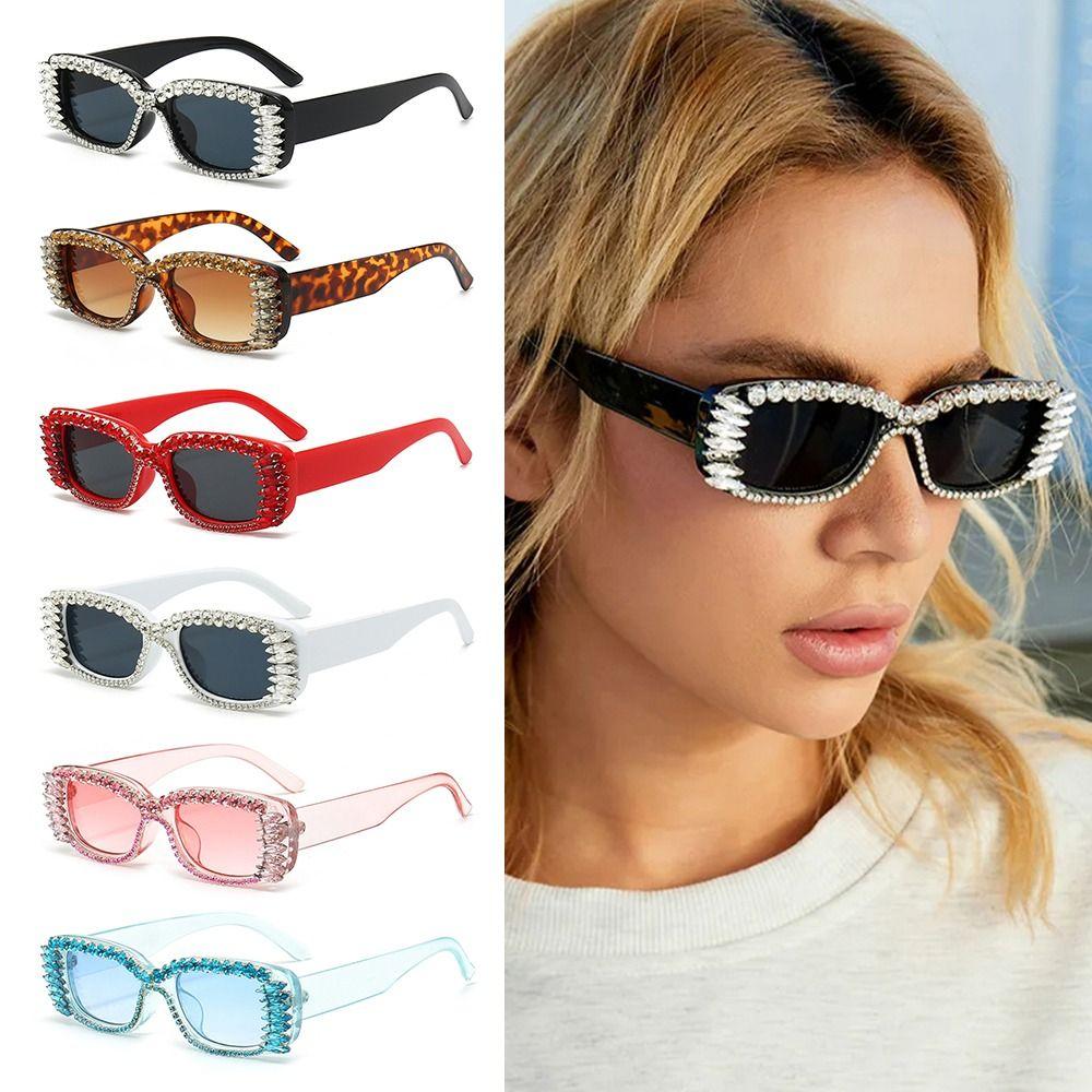 Narrow Frame Diamond-Studded Sunglasses Black 90s Glasses Retro Rhinestone Shades for Women & Men
Narrow Frame Diamond-Studded Sunglasses Black 90s Glasses Retro Rhinestone Shades for Women & Men