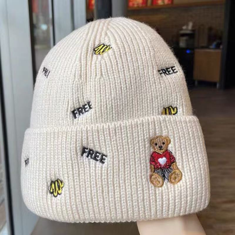 New bear wool hat women s fashion trend warm ear protection cute winter knitted hat tide Standard
New bear wool hat women s fashion trend warm ear protection cute winter knitted hat tide Standard