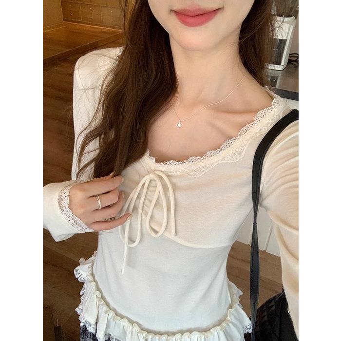 Women s Woolen Lace-Up Long Sleeve Tee - Age-Reducing Pure Desire Autumn Layer 500 pieces minimum грязно-белый
Women s Woolen Lace-Up Long Sleeve Tee - Age-Reducing Pure Desire Autumn Layer 500 pieces minimum грязно-белый