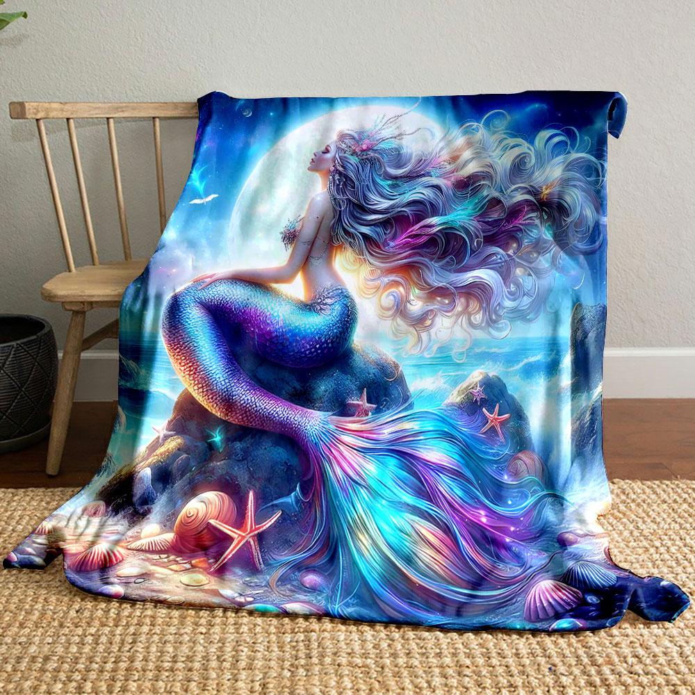 Mermaid Moonlit Seascape Blanket bedroom Blanket for Livingroom Couch lunch break Soft throw for Friend s festival Gift 80cm x 120cm
Mermaid Moonlit Seascape Blanket bedroom Blanket for Livingroom Couch lunch break Soft throw for Friend s festival Gift 80cm x 120cm