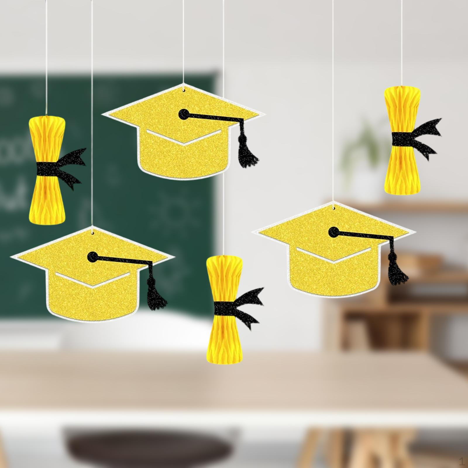6 Pieces Graduation Decorations Cap Hanging Ornaments Party Decor for College Backdrop жовтий
6 Pieces Graduation Decorations Cap Hanging Ornaments Party Decor for College Backdrop жовтий